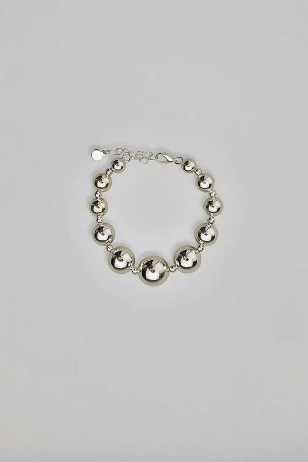 Bow 19 BOW Bead Bracelet Silver - Moods Fashion