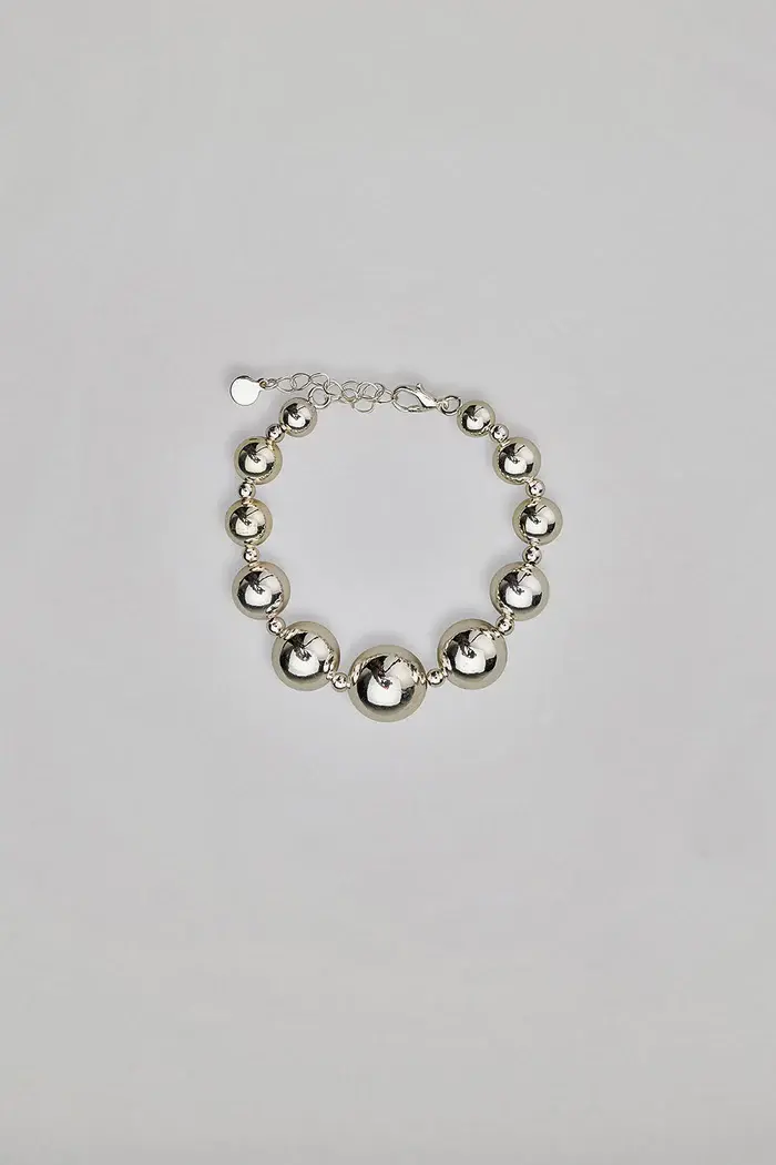 Bow 19 BOW Bead Bracelet Silver - Moods Fashion