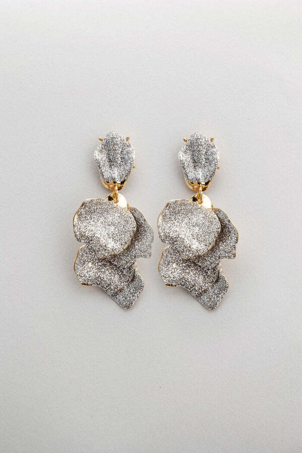 Bow 19 Bow Leaf Earring Gold Glitter